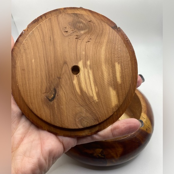 Lathed Wooden Bowl Trinket Dish Vintage - Picture 6 of 8